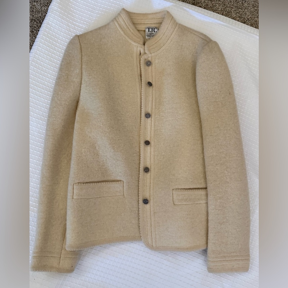 Vintage TR Doubleface Beige Wool Button Jacket